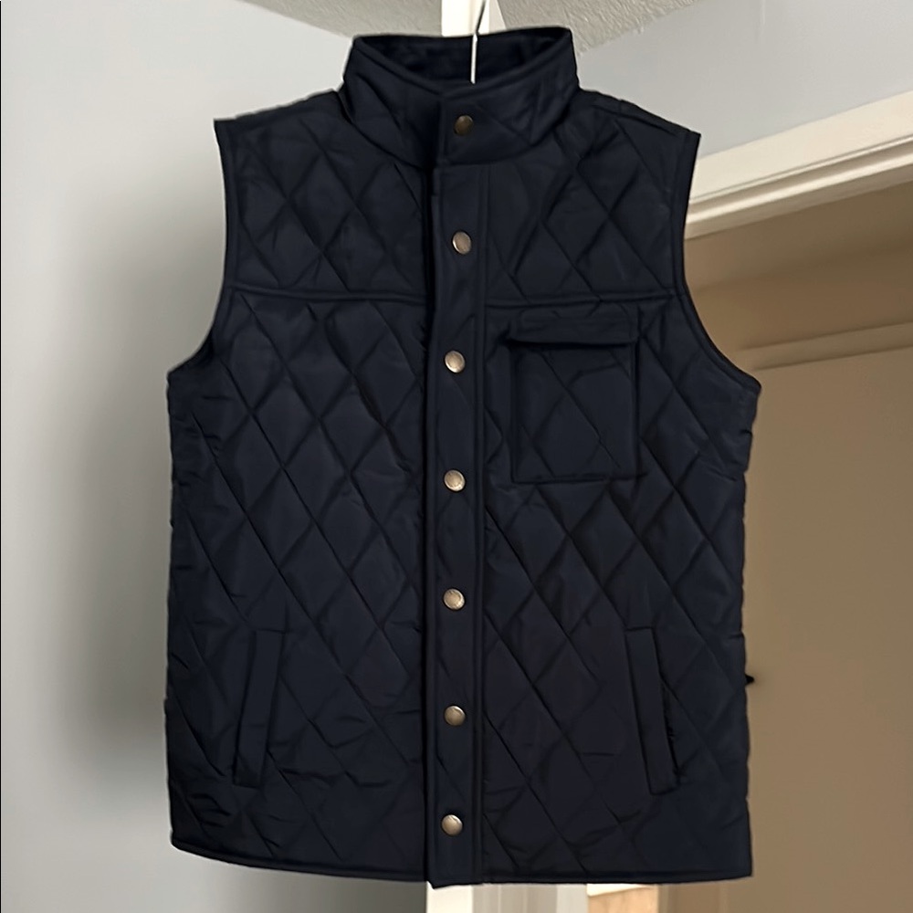 Janie and Jake Kids Quilted Black Vest with Snap Buttons NWOT